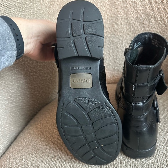 Born Mcmillan Ankle Boots‎ Bootie Women's 6.5 Black Leather Strappy - Picture 5 of 7